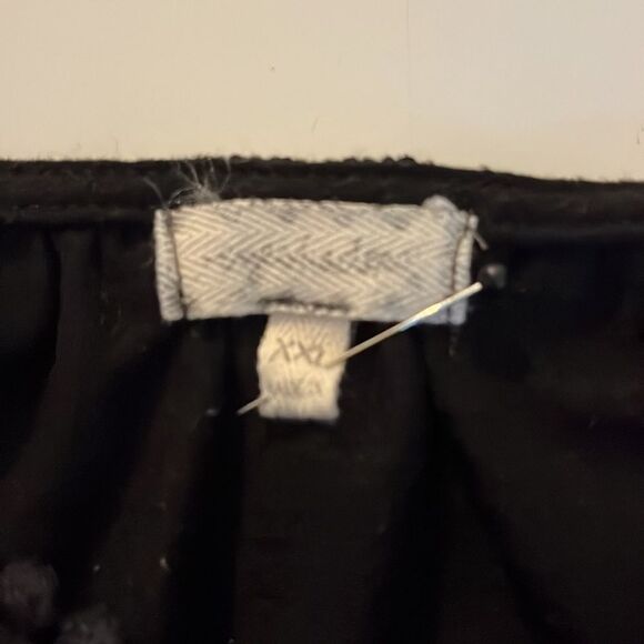 EYESHADOW black w/ floral design pom-pom trim camisole adjustable straps SZ XXL - Picture 6 of 10